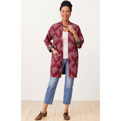 Reversible Nadira Jacket - Lead/Multi Reversible Nadira Jacket - Lead/Multi