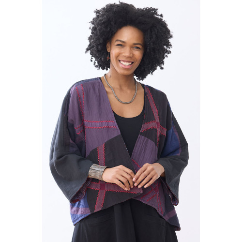 Neeta Reversible Recycled Patchwork Jacket - Chindi/Multi/Black Neeta Reversible Recycled Patchwork Jacket - Chindi/Multi/Black