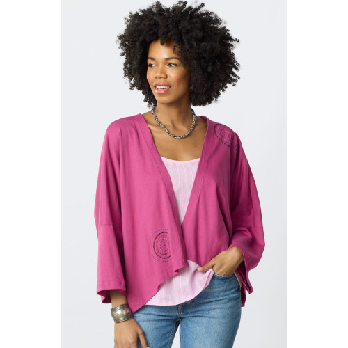 Neeta Cotton Jersey Jacket - Berry Neeta Cotton Jersey Jacket - Berry
