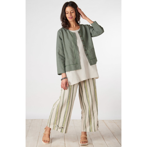Sangli Wide-Leg Pant - Natural/Herb