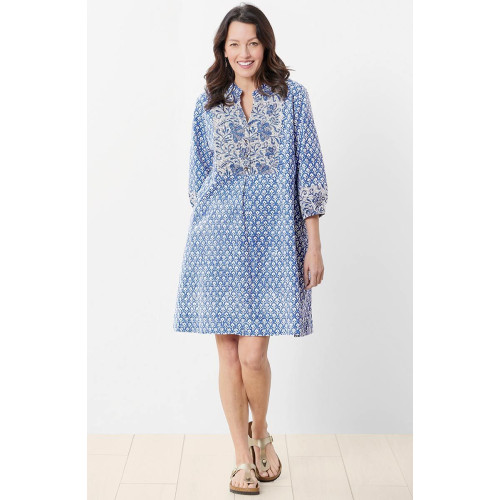 Kusum Organic Dress - Sapphire/Cool white Kusum Organic Dress - Sapphire/Cool white